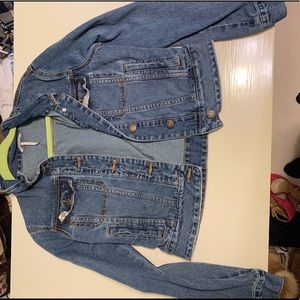 Free people cropped denim jacket